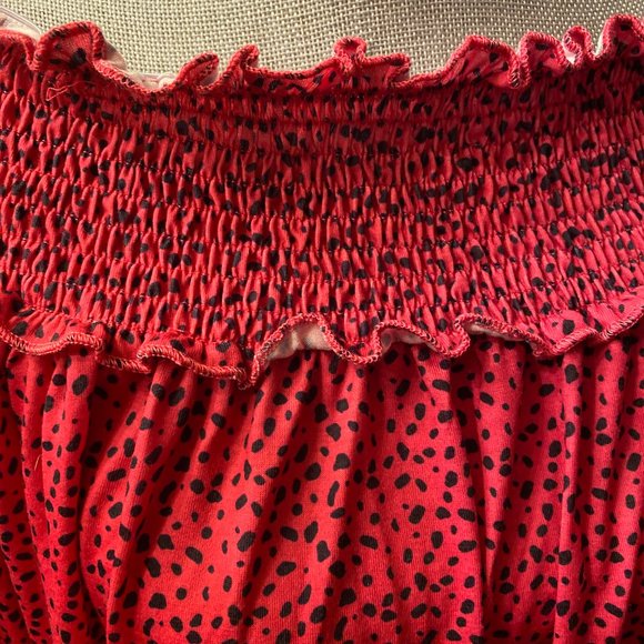 NWT Southern Stitch Pink with Black Polka Dot Blouse with Bell Sleeves Size 3X - Picture 3 of 6